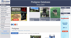 Desktop Screenshot of pedigreedatabase.com